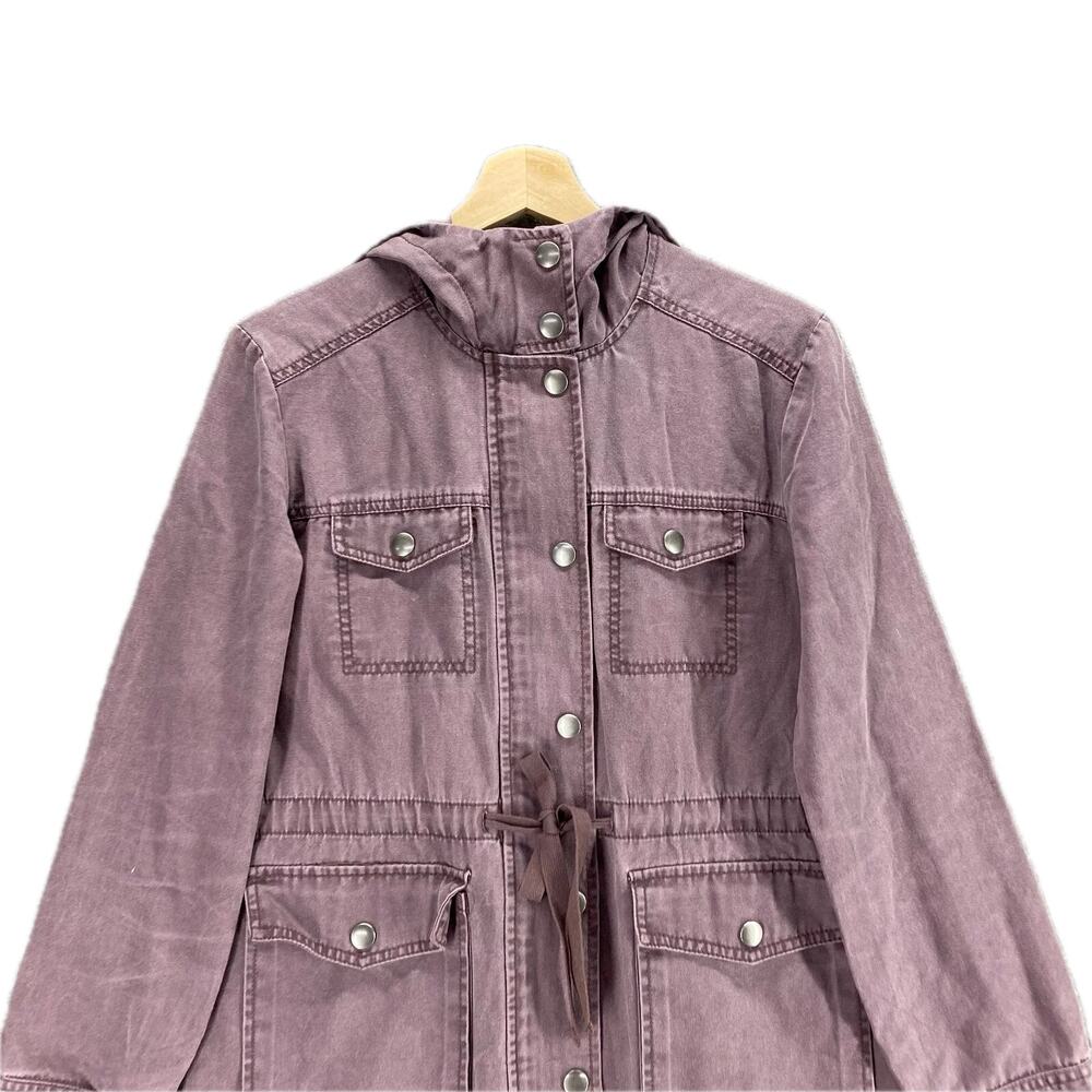 Nordstrom's bp Muted Maroon Hooded Field Utility Cargo Jacket Size Small - Picture 3 of 16